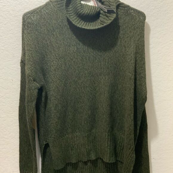 Razzle Dazzle sweater green with leather elbows New - Picture 1 of 9